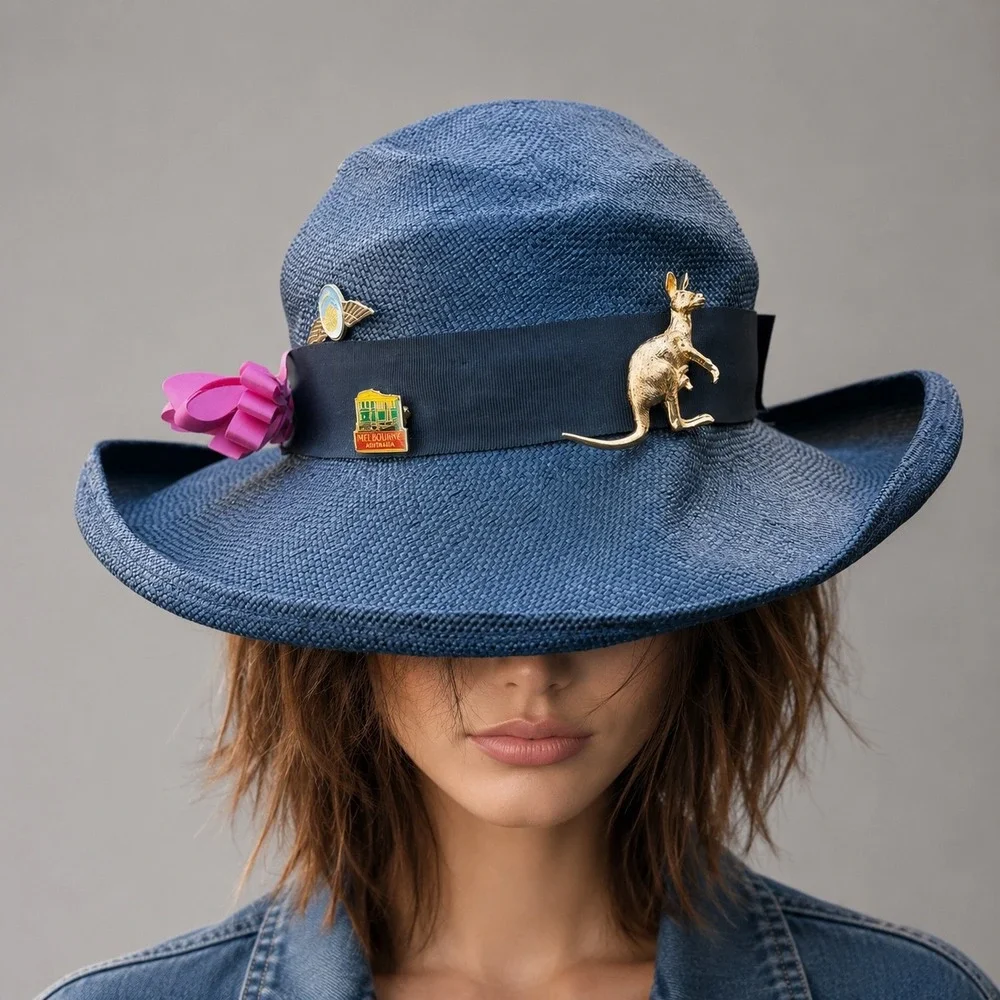 N/A blue woven